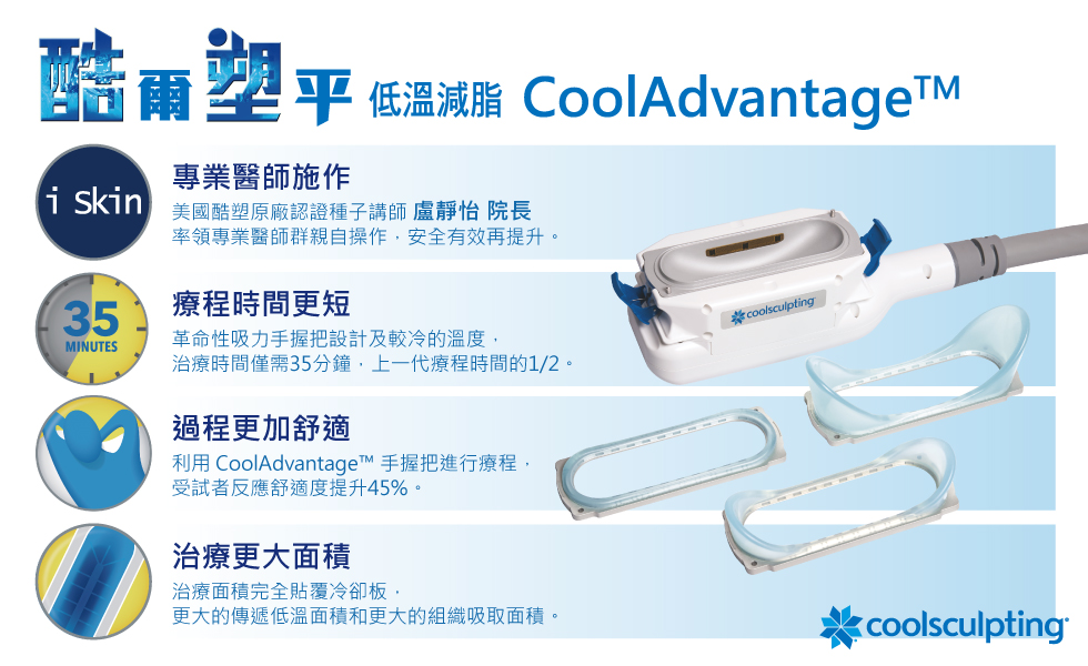 新一代的CoolAdvantage的優點,別忘了選擇任何療程,最重的是醫師的經驗值。